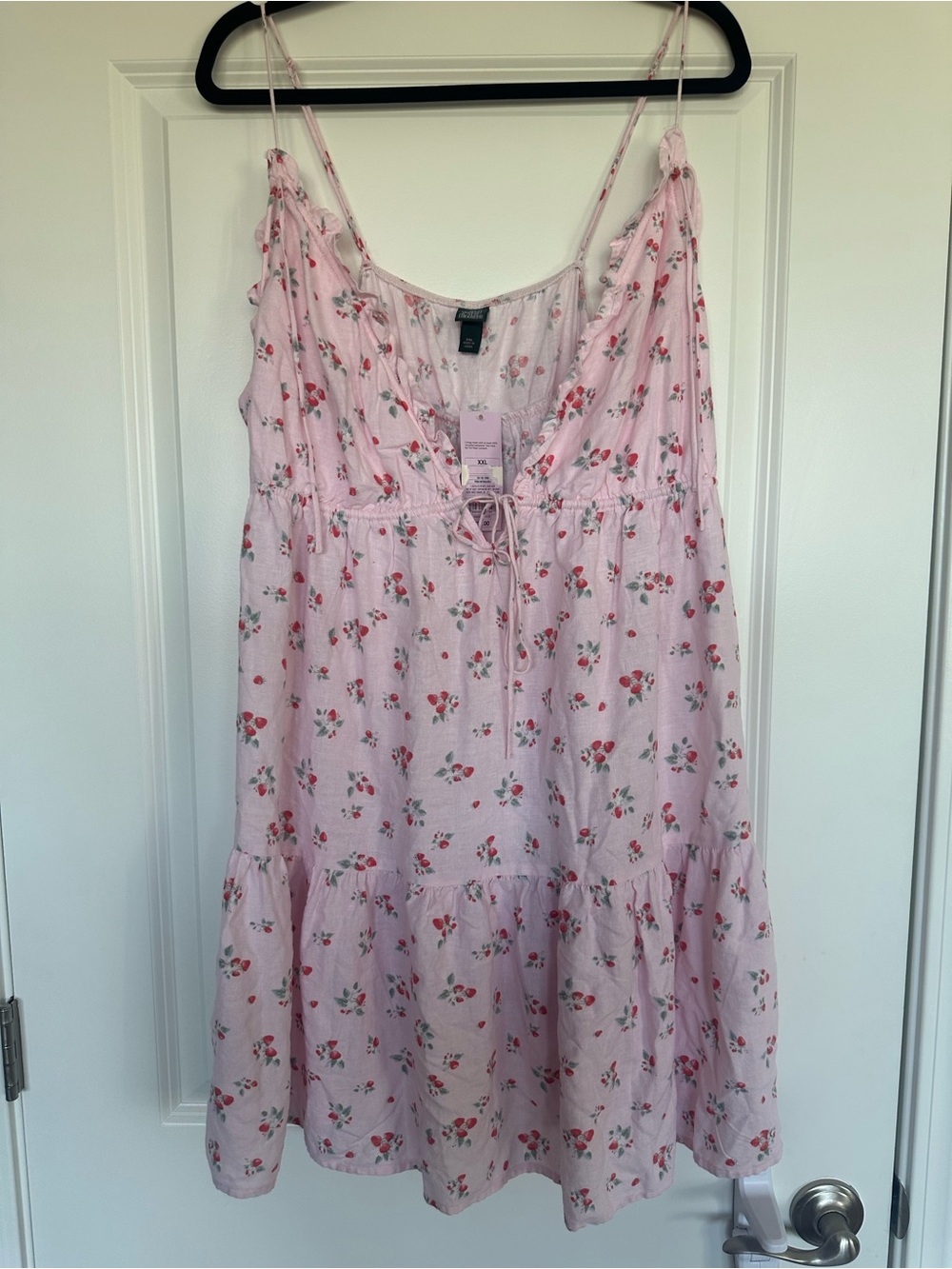 Light Pink Floral Tiered Sundress Super Sexy